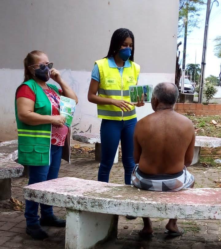 Jovens aprendizes dão apoio na educação ambiental. Foto: Ascom Sudes