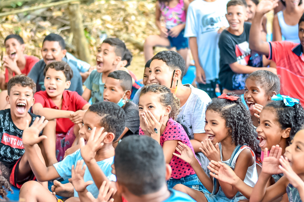 Crianças participam de atividades sustentáveis. Foto: Secom Maceió